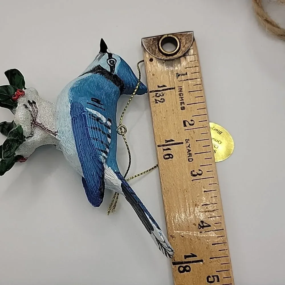Danbury Mint Christmas Ornament Songbird Collection Blue Jay Collectible